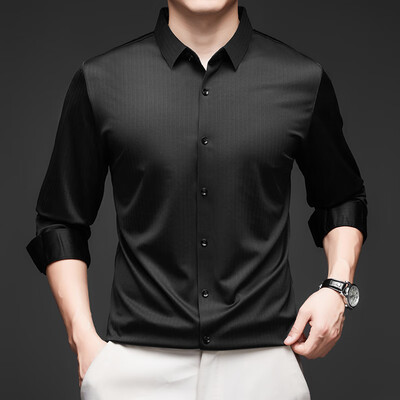 阿尼司伦 85121 男士长袖衬衫 黑色175码男士衬衫怎么样(阿尼司伦 85121 男士长袖衬衫 黑色175码男士衬衫体验效果好吗)-图片4