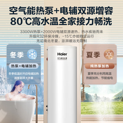 海尔 L2F 200升双变频空气能热水器质量如何(海尔空气能热水器怎么设置最省电)-图片5