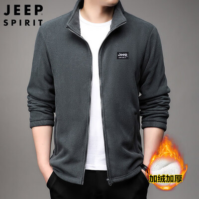 jeep抓绒衣怎么样（JEEP SPIRIT男士抓绒卫衣深灰3XL运动男装评测说真相）-图片5