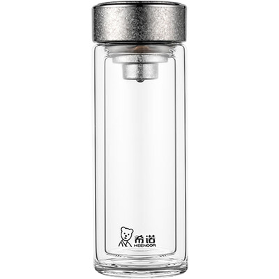 希诺（HEENOOR）双层抗菌玻璃杯（流通款） XN-T600 210ml