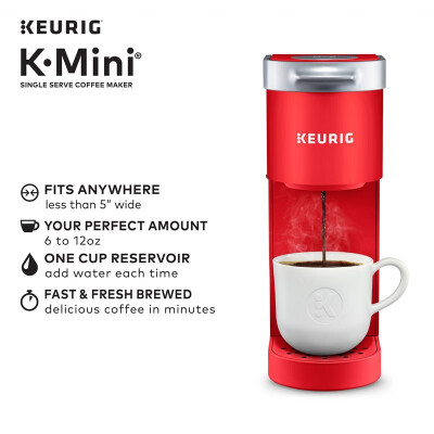 KEURIG K-Mini 全新进口 咖啡机 滴漏式咖啡冲泡机 K-Cup豆荚咖啡冲泡器 节能自动关闭功能 快速新鲜冲泡 便携设计