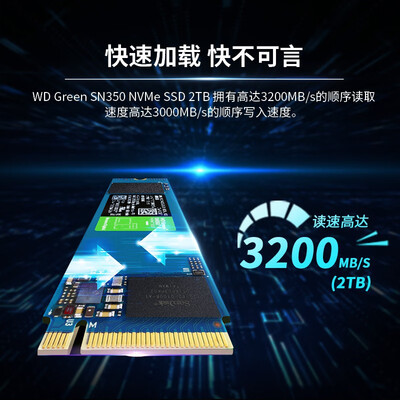 西部数据WD Green SN350 四通道PCIe 3.0固态硬盘体验效果好吗（西部数据固态硬盘怎么样）