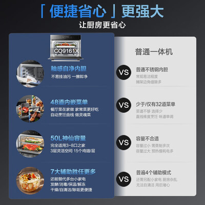 老板蒸烤一体机哪一款性价比好(老板CQ9161X蒸烤一体机50L蒸烤箱一体机是否值得入手)