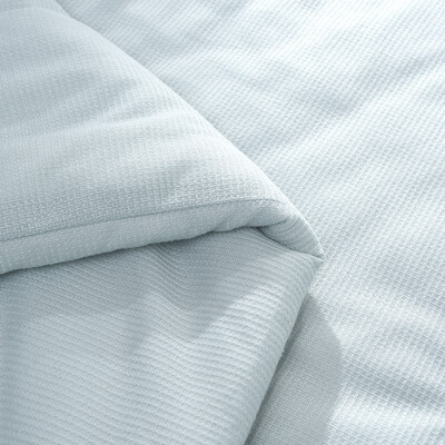 金丝莉（KINTHERI）华夫格全棉套件被 海蓝 JB-1285 被子200x230cm