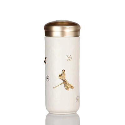 乾唐轩 蜻蜓随身杯 330ml（双层）