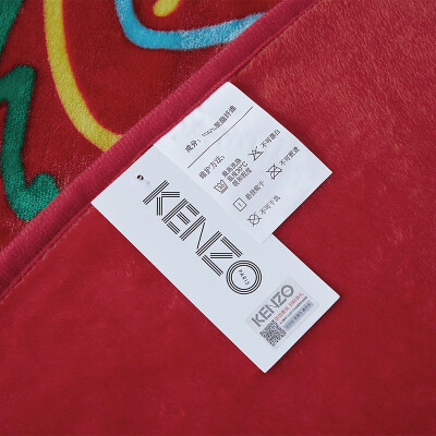 KENZO  炫彩虎头毯（红） KRT-016S