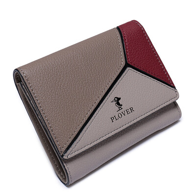 啄木鸟 PLOVER女款三折多功能钱包GD5929-3NH 拼色 12.5*10*2.5CM