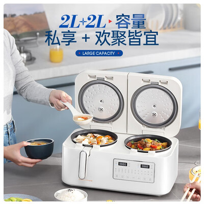 摩飞 MR8501 双胆电饭煲 2+2L 多功能智能是否值得入手(摩飞电器电饭煲怎么用)-图片1