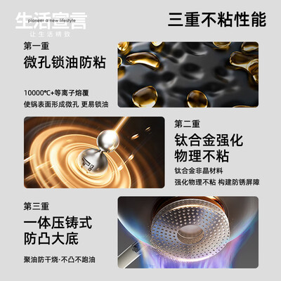 钛合金的锅好还是铁锅生铁锅好(生活宣言 钛合金 32cm 不粘炒锅无烟炒锅值得手入吗)-图片6