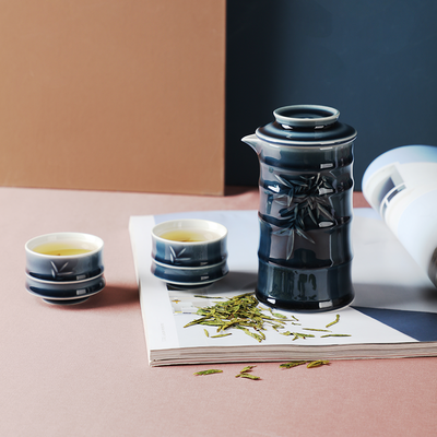 乾唐轩 竹君子泡茶器壶 180ml (双层)  杯 55ml