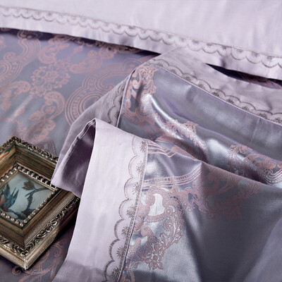 路易卡罗 贡缎提花绣花四件套 罗兰庄园 LK6235