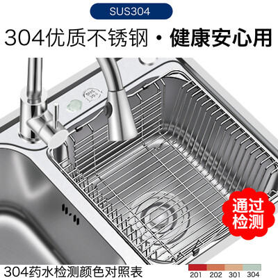 水槽优质不锈钢与304区别（尊驰304不锈钢双槽水槽75X40厨房水槽测评看真相）-图片3
