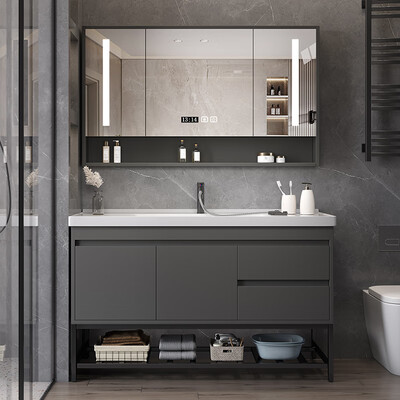 艺乐雅实木浴室柜陶瓷一体盆卫浴洗手洗脸盆柜组合卫生间现代简约洗漱台质量如何（艺乐雅洗漱台怎么用）