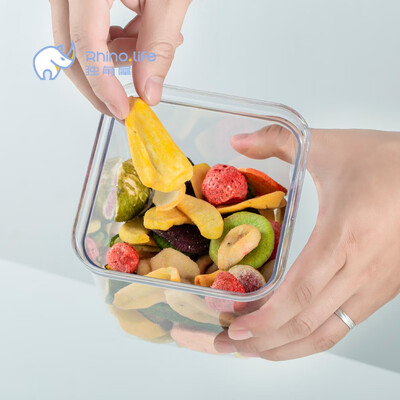 独角犀Rhinolife微真空密封罐正方形三件套 PZMFG001   冰川灰