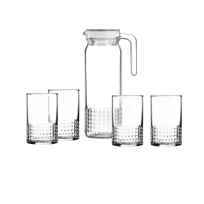 乐美雅 玻璃杯套装晶钻水具5件套 LC-YJJ521