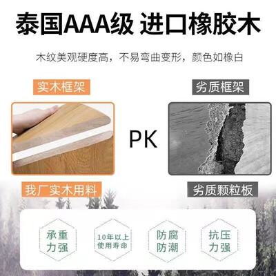 餐桌橡木好还是实木好(春韶全实木餐桌120cm橡胶木长方桌餐桌椅评测说真相)-图片1