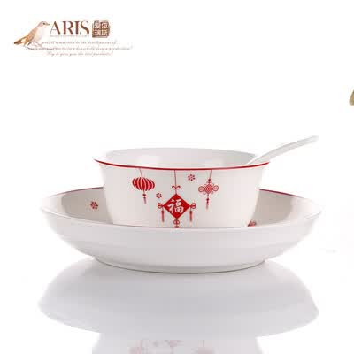 爱依瑞斯  福星高照12头陶瓷餐具 AS-D1211H