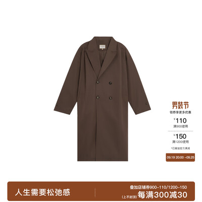 棕色风衣配什么颜色的内搭好看男(BODYDREAM BM 男士中长款风衣 深棕色休闲外套男士风衣体验效果好吗)-图片1
