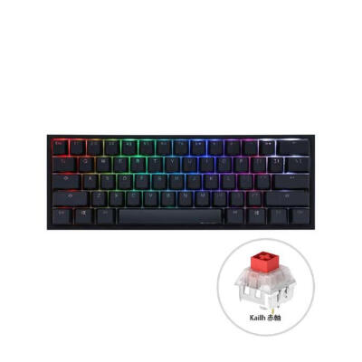 吉利鸭（KBDucky） 键盘游戏键盘多功能 英文布局迷你便携 Mecha Mini RGB 红轴