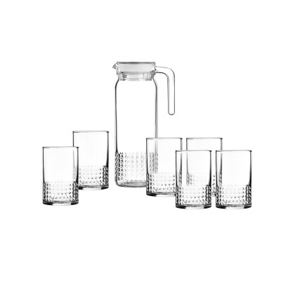 乐美雅 玻璃杯晶钻水具7件套 LC-YJJ522 (定购款）