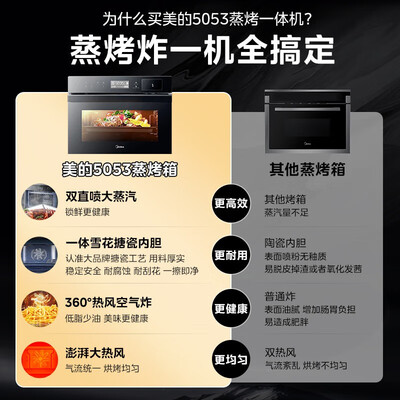 美的蒸烤一体机bs5055w怎么样（美的BS5053W蒸烤一体机质量烂不烂）