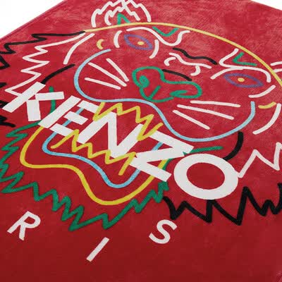 KENZO  炫彩虎头毯（红） KRT-016S
