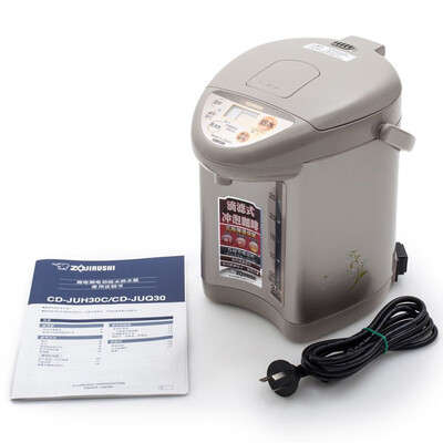 象印（ZO JIRUSHI）电热水壶日本原装进口家用热水瓶烧水保温一体电水壶CD-JUH JUH30C-金香槟色