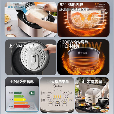 美的4L IH电饭煲 家用低糖多功能是否值得入手（美的电饭煲预约功能怎么用）-图片4