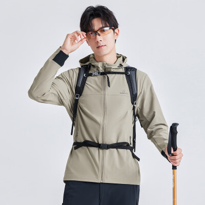 拓路者（Pioneer Camp）海豹软壳衣男秋冬保暖防水防风夹克户外透气登山外套 碳灰 3XL