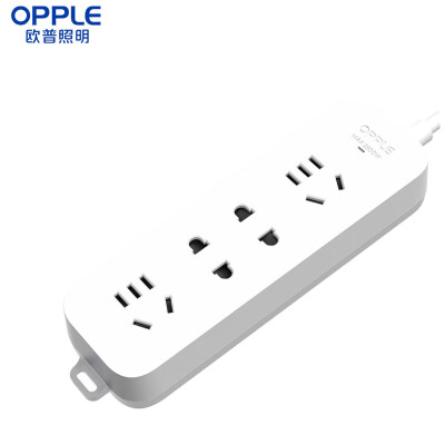 欧普照明（OPPLE）S03-2406 国标基础有线排插10A 250V～ 无开关-2个两孔+2个五孔-1.8M