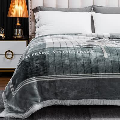 恒源祥 万木争荣银貂绒毯  TGM1009 3800g 200*230cm