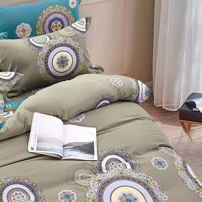 金丝莉（KINTHERI）抗菌全棉磨毛套件 菲迅/意枫 被套200X230cm