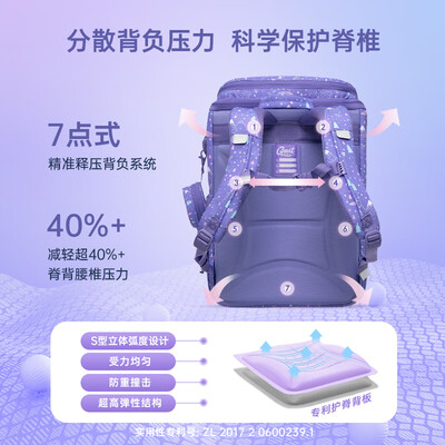 Gmt for kids 灵力萌猫 护脊书包 1-4年级质量如何（护脊书包哪款好）