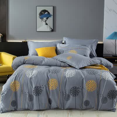 路易卡罗（Louis Kellog）纯棉磨毛四件套 蒲公英之恋 LK6323