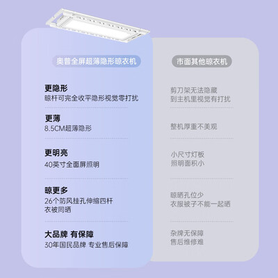 奥普电动晾衣杆怎么样(奥普 AUPU 电动晾衣架 L120S 语音遥控升降超薄隐形智能晾衣机靠谱吗,揭秘内幕)-图片5