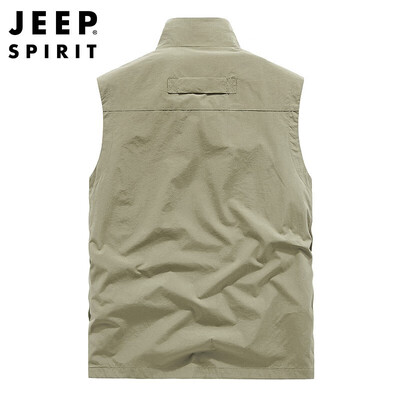 男士马甲哪个牌子好(JEEP SPIRIT男士运动马甲卡其2XL休闲户外男士马甲测评看真相)-图片6