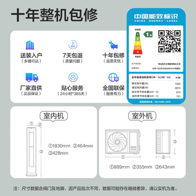 海尔空调一级跟三级有什么区别(海尔京馨3匹一级能效空调空调柜机怎么样)-图片2