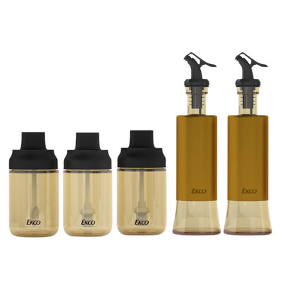 康宁 EKCO典雅厨房调料瓶五件套 EK-TLP05QBY/KZ