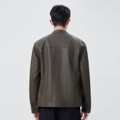 机车皮夹克哪个牌子好（KILO METERS机车皮夹克男复古咖 XL男士皮衣质量如何）