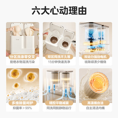 美的洗衣机各种型号区别（美的双子座洗衣机 MNB7VA0E内衣洗衣机好不好）