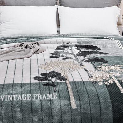 恒源祥 万木争荣银貂绒毯  TGM1009 3800g 200*230cm