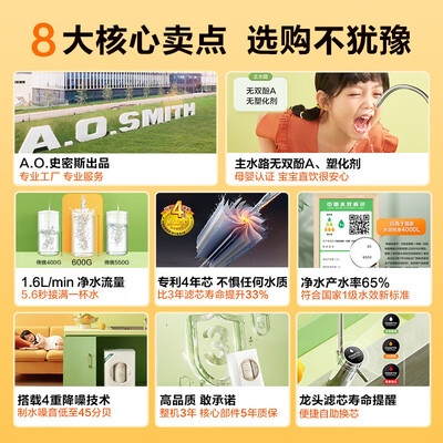 史密斯CXR600-A1大眼萌家用反渗透净水器好不好（史密斯净水器怎么样）-图片5