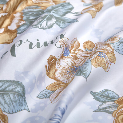 富安娜 纯棉四件套-人间芳菲 被套203*229cm