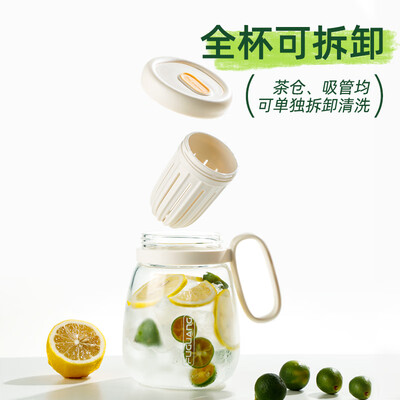 富光（fuguang）倾悦单层玻璃吸管杯（电商款）WFB1120-820 820ml