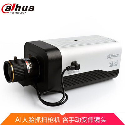 大华（Dahua）200万惠智AI人脸抓拍网络摄像机H.265枪型监控摄像头DH-IPC-HF4243F-FD 含5~50mm手动变焦镜头