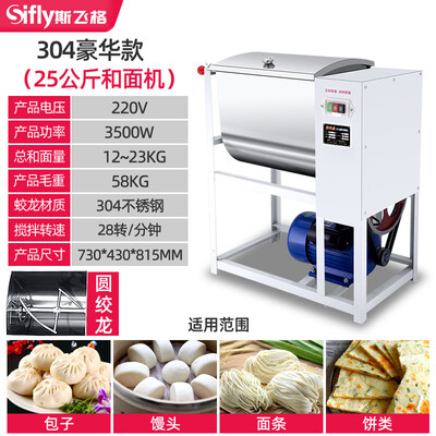 和面搅拌机价格(英润 25公斤和面机 全自动搅拌机3500W面粉机质量烂不烂)-图片2