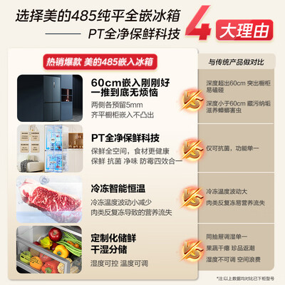 美的M60 485升智能电冰箱BCD-485WSPZM体验效果好吗（美的电冰箱怎么调温度啊）-图片4