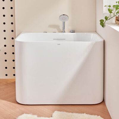 日丰深泡坐式浴缸家用小户型成人亚克力无缝一体迷你冲浪按摩日式带座好不好（日丰浴缸怎么样）-图片3