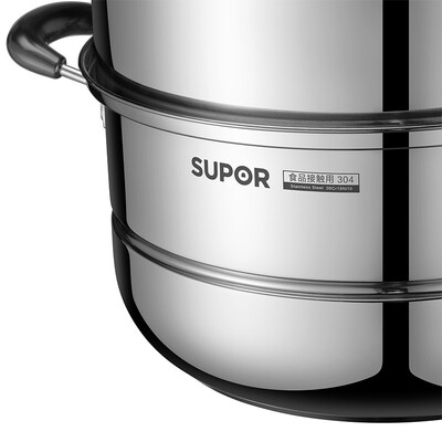 苏泊尔（SUPOR）真味鲜不锈钢双层复底蒸锅 EZ26BS05 26cm