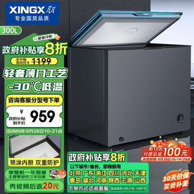 星星 XINGX BD/BC-300KE 300升冰柜家用商用质量烂不烂（星星冰柜怎么调温度）-图片3